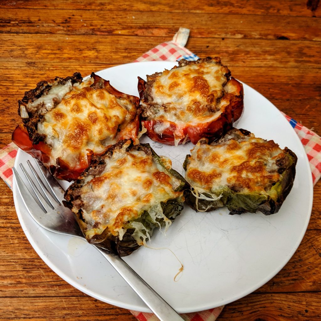 Air Fryer Stuffed Peppers - Gourmet For One - Air Fryer Stuffed Peppers